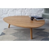 Essenhouten Salontafel Pick - 31x103x97cm - Zwart Poten - FSC® Gecertificeerd