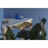 Hoekbureau Ashme - 114 cm breed - Essenhout & MDF - Donkergrijs - FSC gecertificeerd.