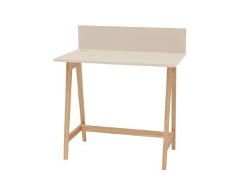 Essenhouten Bureau Luka | 85 cm breed | Bruin Beige Kleur | FSCMIX Gecertificeerd