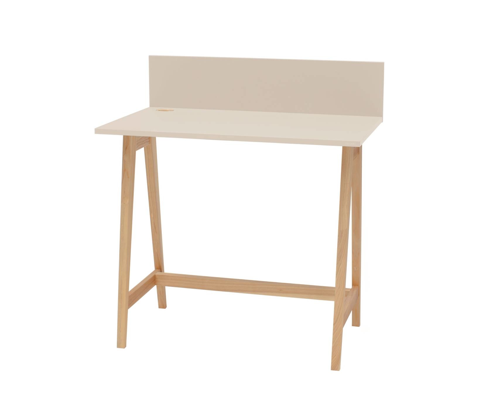 Essenhouten Bureau Luka | 85 cm breed | Bruin Beige Kleur | FSCMIX Gecertificeerd