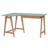Hoekbureau Luka in Saliegroen - Links - 135x85cm - Essenhout & MDF - FSC Gecertificeerd