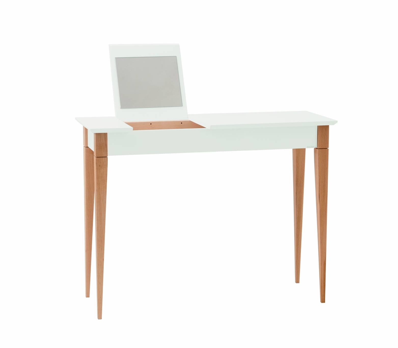 Kaptafel Mimo in Vluchtige Muntkleur met Natuurlijke Beukenhouten Poten - 105x35x74 cm