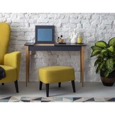 Kaptafel Mimo in Vluchtige Muntkleur met Natuurlijke Beukenhouten Poten - 105x35x74 cm