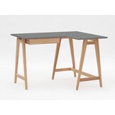 Hoekbureau Luka Rechts Donkergrijs | Essenhouten poten | FSC-Certificering