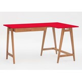 Hoekbureau Luka | Rood | Eiken poten | 135cm