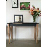 Kaptafel Lillo 85cm lichtgrijs beukenhout poten & opberger - FSCGecertificeerd