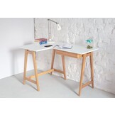 Hoekbureau Luka - Rood Essenhout, Links, incl. lade