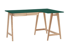 Hoekbureau Luka | Zeegroen | Rechts | Essenhouten poten