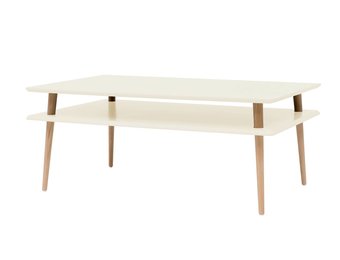 Hoge Salontafel Koro - Krijtwit | Beukenhout & MDF