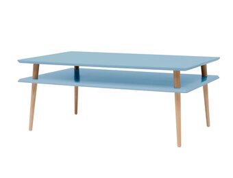 Hoge Salontafel Koro | Zacht blauw | Beukenhout & MDF
