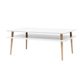 Hoge Salontafel Koro | Wit | Beukenhout & MDF | FSC100% & FSCMIX