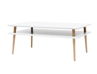 Hoge Salontafel Koro | Wit | Beukenhout & MDF | FSC100% & FSCMIX