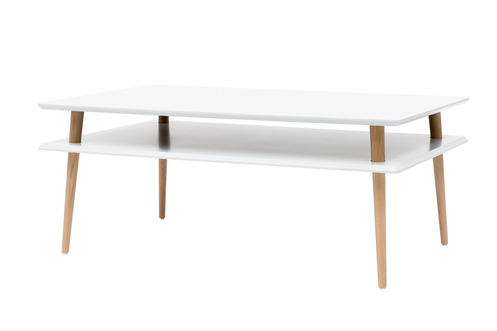 Hoge Salontafel Koro | Wit | Beukenhout & MDF | FSC100% & FSCMIX