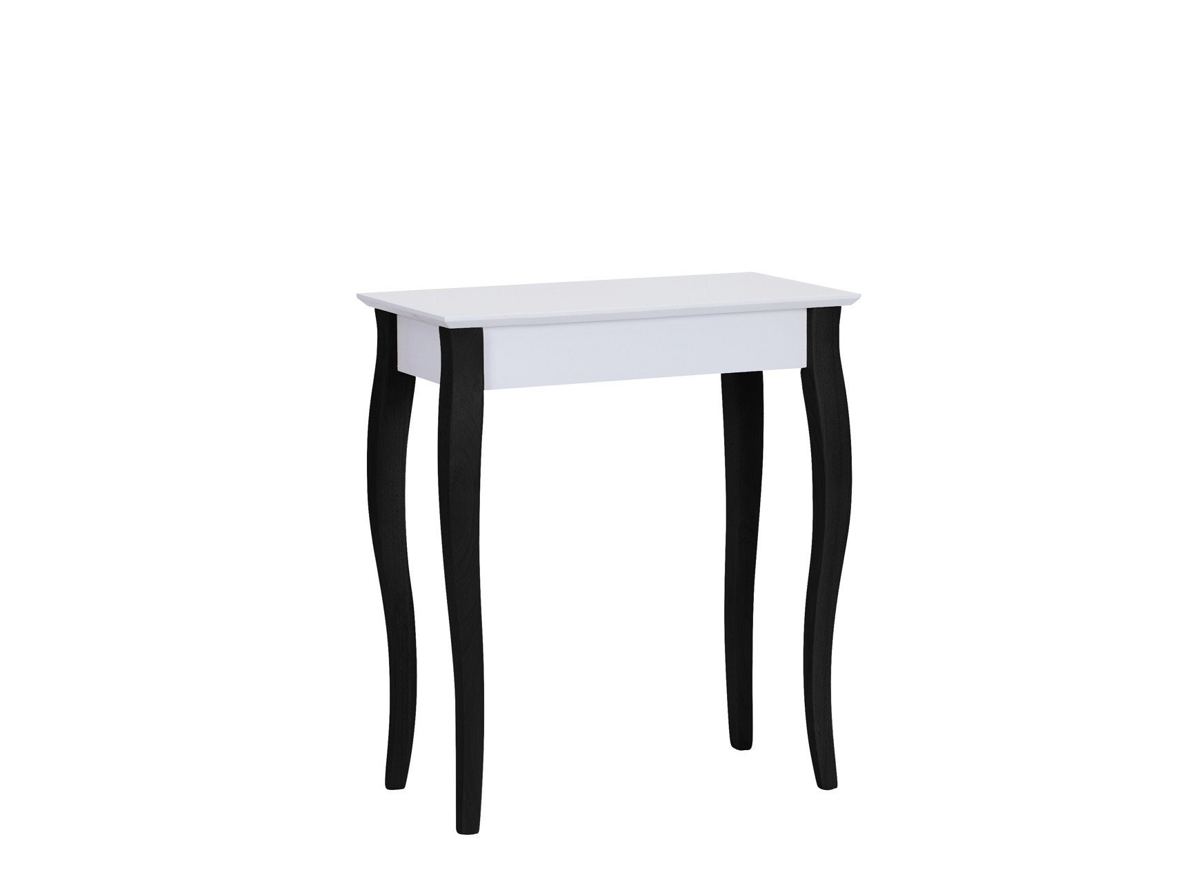 Kaptafel Lillo - 65 cm breed, wit met zwarte poten - FSC-gelamineerd MDF & beukenhout.