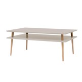 Hoge Salontafel Koro | Bruin Beige | 110x70x45cm | Beukenhout & MDF | FSC Gecertificeerd