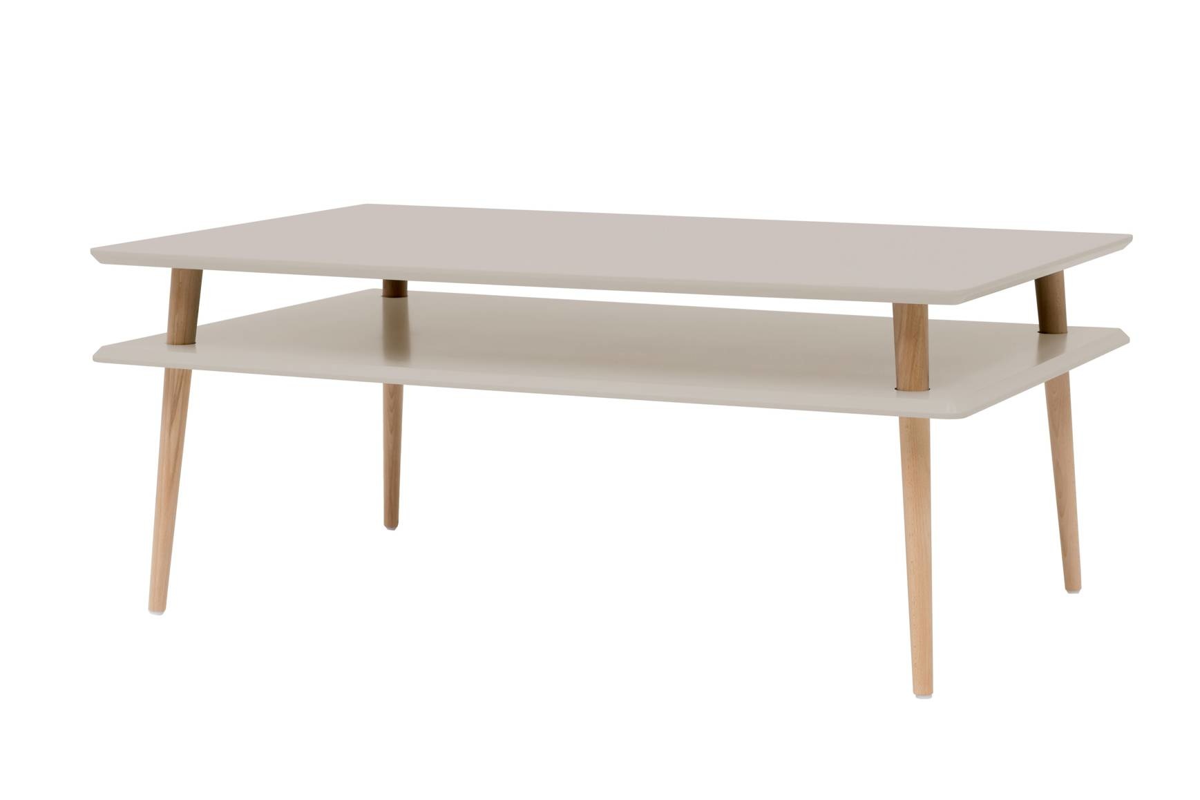 Hoge Salontafel Koro | Bruin Beige | 110x70x45cm | Beukenhout & MDF | FSC Gecertificeerd