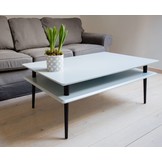 Hoge Salontafel Koro | Donkergrijs Betongrijs | 45x110x70cm | FSC100% & FSCMIX