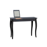 Kaptafel Lillo - 105cm breedte, grafiet kleur, beukenhouten poten