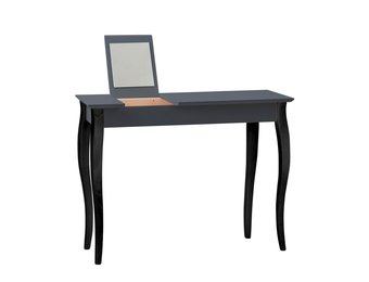 Kaptafel Lillo - 105cm breedte, grafiet kleur, beukenhouten poten