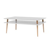 Hoge Salontafel Koro - Lichtgrijs Beukenhout & MDF - FSC Gecertificeerd