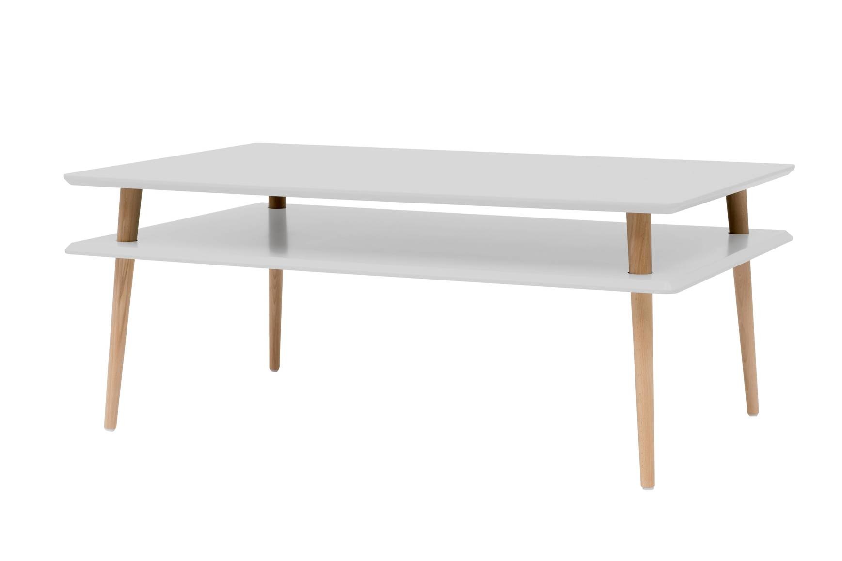 Hoge Salontafel Koro - Lichtgrijs Beukenhout & MDF - FSC Gecertificeerd