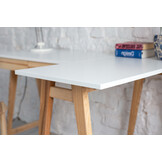 Hoekbureau Luka - Rechts - Essenhouten poten - Vluchtige munt