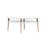 Hoge salontafel Ovo - Wit beukenhout & gelamineerd MDF - FSC100% & FSCMIX gecertificeerd