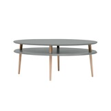 Hoge salontafel Ovo - Donkergrijs Betongrijs - FSC gecertificeerd - 45x110x70cm