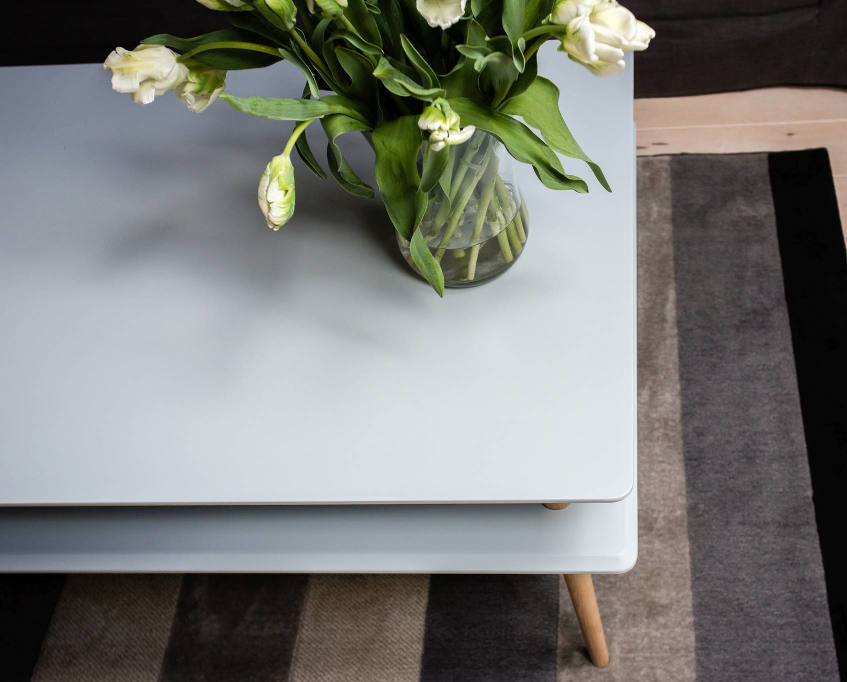 Hoge Salontafel Koro - Rood | Breedte 110cm | Beukenhout & MDF