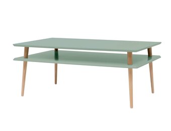 Hoge Salontafel Koro - Saliegroen beukenhout & MDF