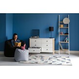 Ladekast Ashme, donkergrijs, 180cm hoog met 5 planken