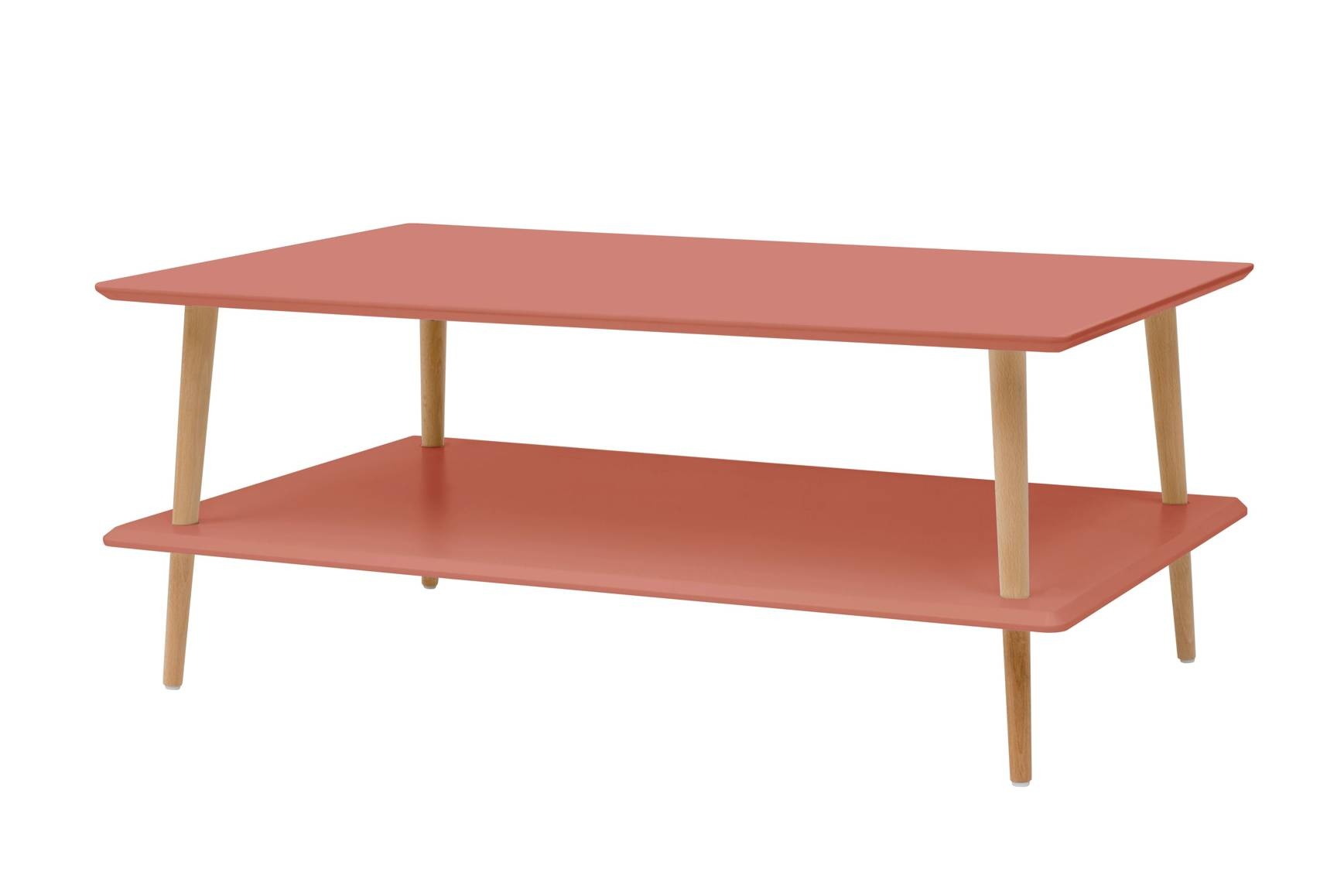 Lage salontafel Koro in antiek roze | 110x70x45cm | Beukenhout & MDF