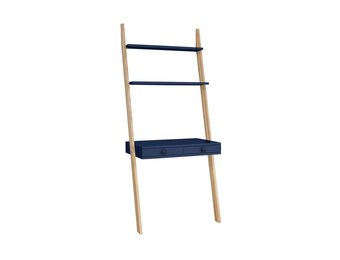 Leno Marineblauw Essenhout Ladderrek Bureau