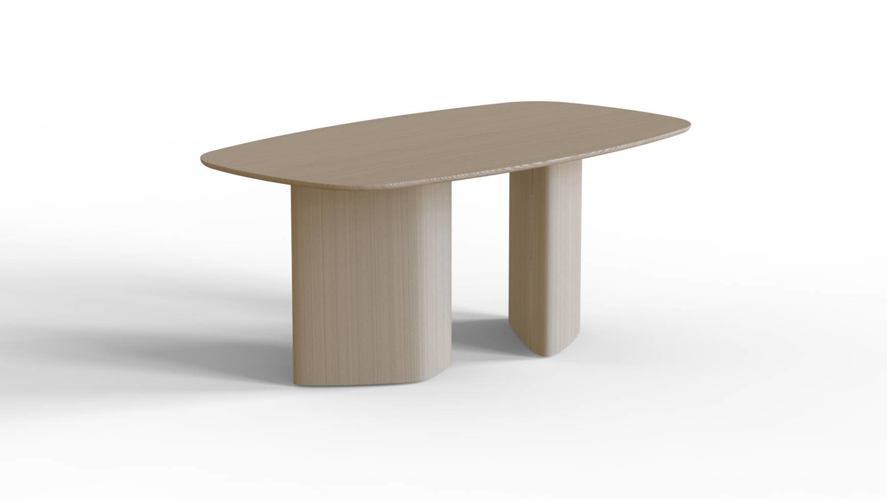 Leuko Eettafel | Beverbruin | 180x100x75cm | MDF, Essenhout & natuurlijk fineer | FSC gecertificeerd