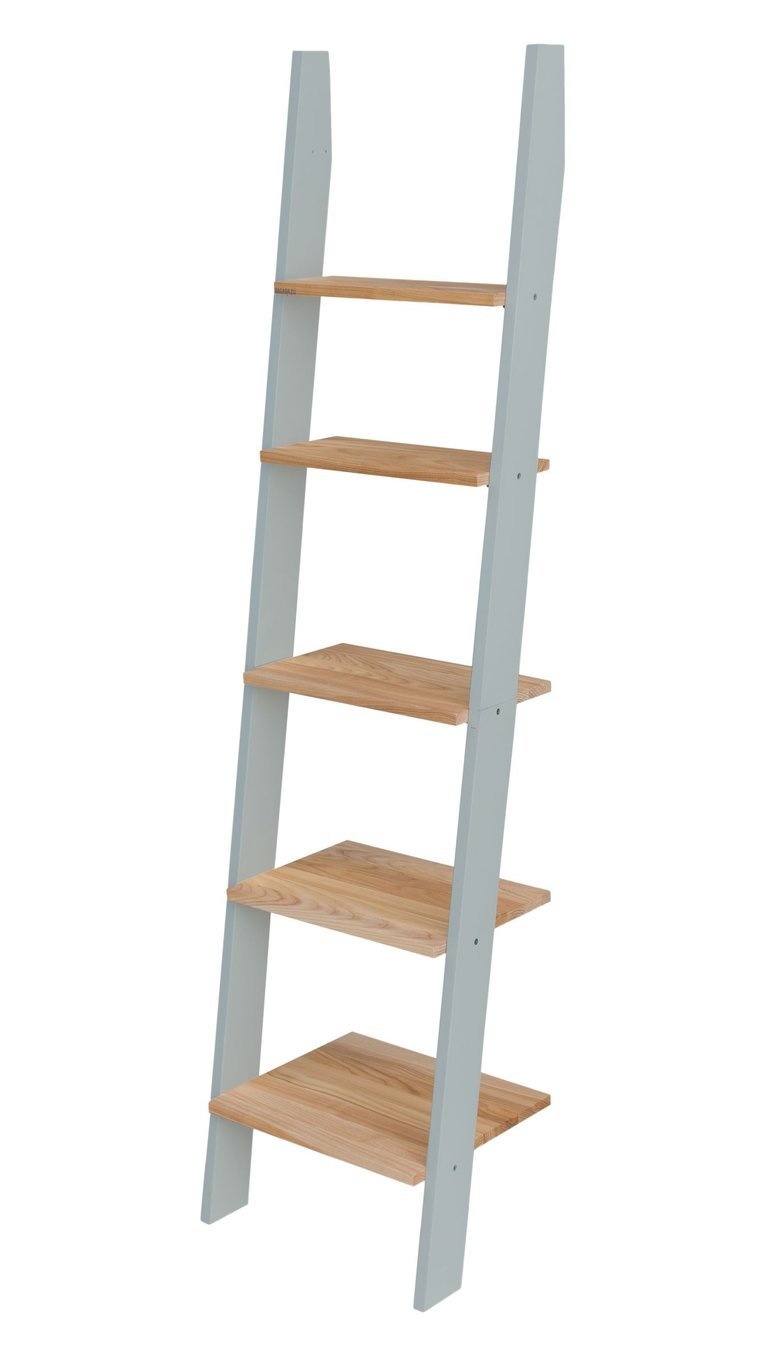 Lichtgrijze Ashme ladderplank, FSC100% gecertificeerd, 5 planken.