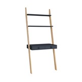Leno Ladderrek Bureau - Grafiet | 79x49x183 cm | FSC Gecertificeerd | 2 lades