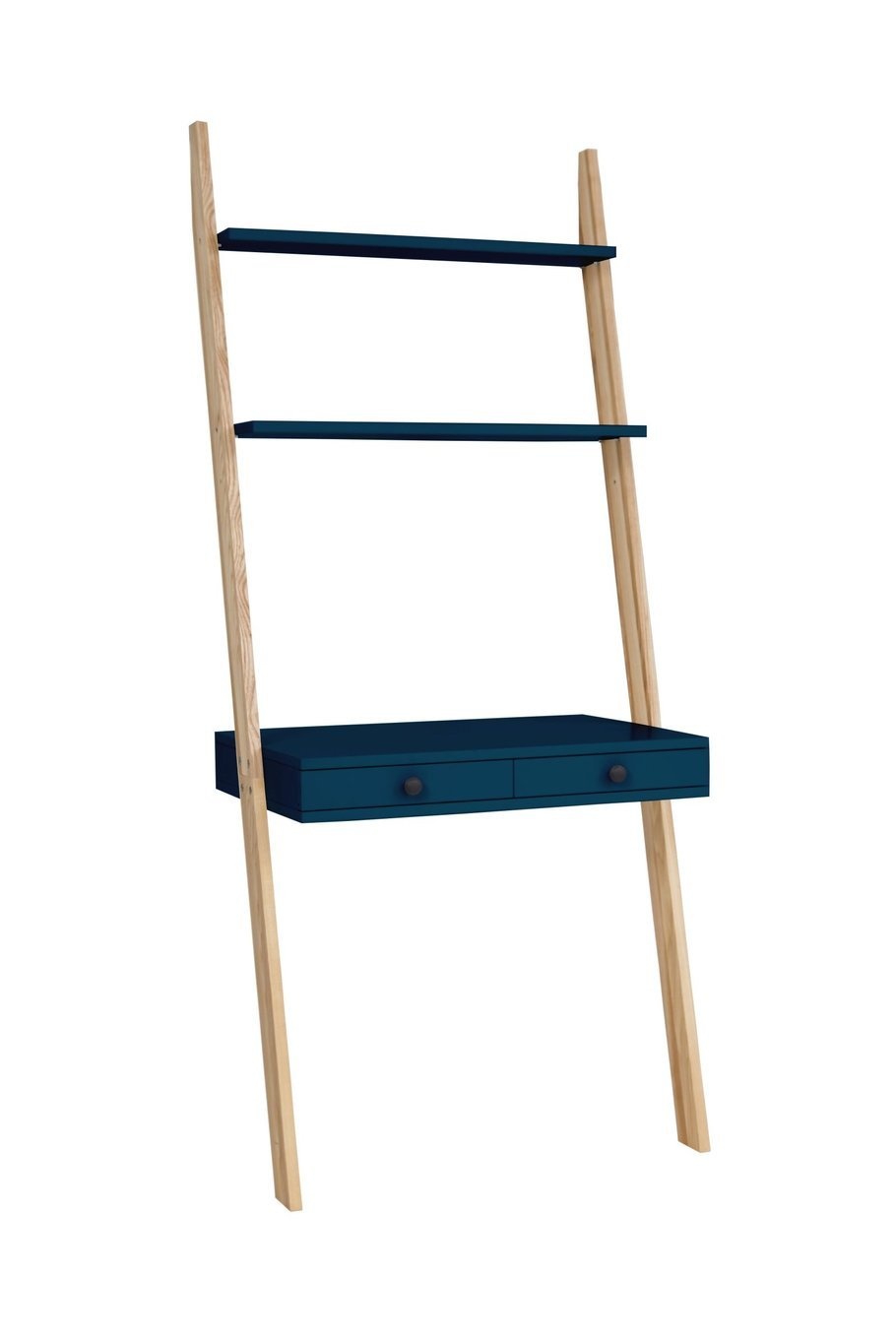 Leno ladderrek bureau | Petrolblauw | 79x49x183 cm | FSC gecertificeerd
