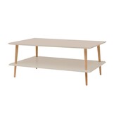 Lage salontafel Koro - 110 cm breed, bruin beige, beukenhout & MDF
