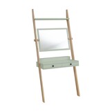 Leno leunende kaptafel in saliegroen met spiegel - 79x49x183 cm