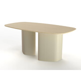 Leuko eettafel: 180x100cm, Essenhout kleur, FSC100% & FSCMIX gecertificeerd