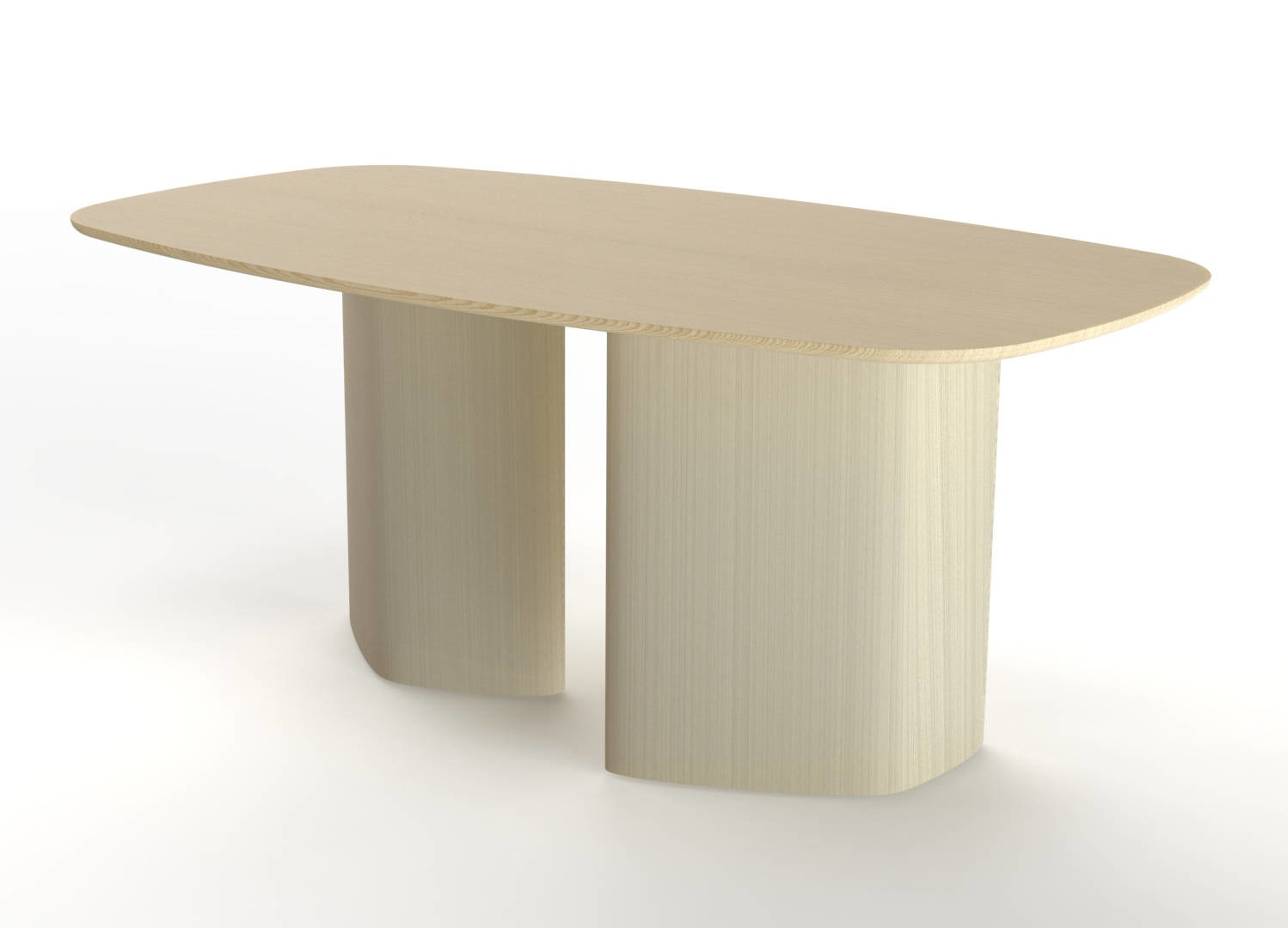 Leuko eettafel: 180x100cm, Essenhout kleur, FSC100% & FSCMIX gecertificeerd