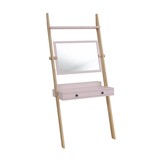 Leno Roze Leunende Kaptafel | 79cm Breed | Spiegel 63x42cm | FSC100% & FSCMIX Gecertificeerd