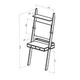 Leno Roze Leunende Kaptafel | 79cm Breed | Spiegel 63x42cm | FSC100% & FSCMIX Gecertificeerd