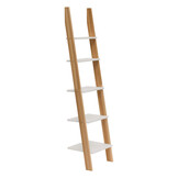 Ladderplank Ashme - 180cm hoog, 5 planken, Essenhout & MDF, FSC100% & FSCMIX gecertificeerd