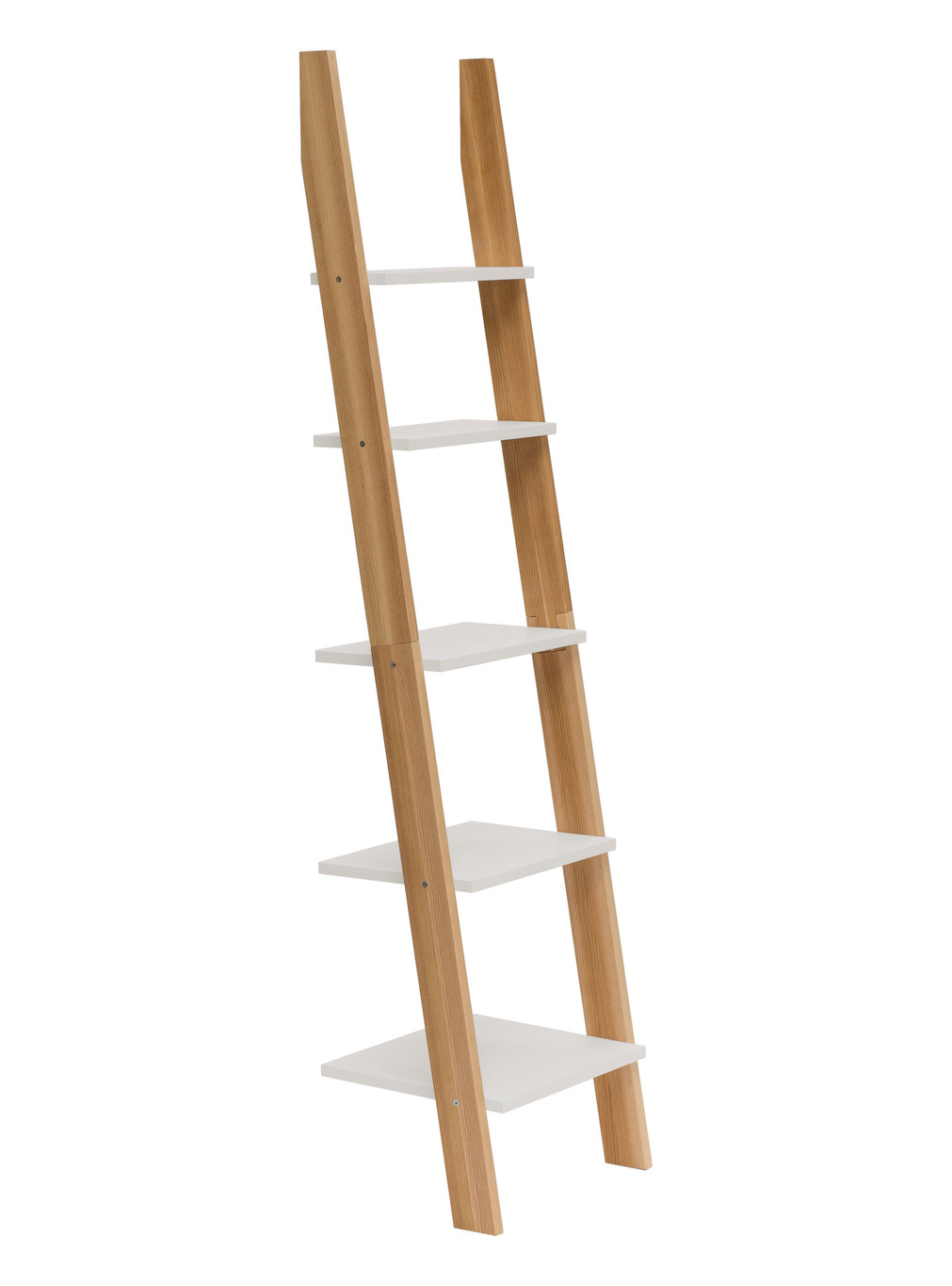 Ladderplank Ashme - 180cm hoog, 5 planken, Essenhout & MDF, FSC100% & FSCMIX gecertificeerd
