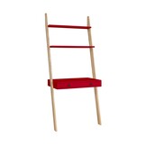 Leno ladderrek bureau | Rood essenhout & MDF | FSC gecertificeerd | 2 lades