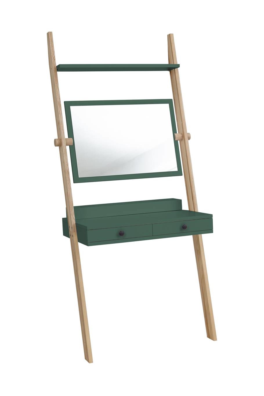 Leunende kaptafel Leno in zeegroen, 79x49x183cm, FSC gecertificeerd