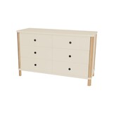 Ladekast Ashme | 6 lades | Hoogte 70 cm | Breedte 114 cm | Diepte 45 cm | Essenhout & MDF