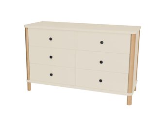 Ladekast Ashme | 6 lades | Hoogte 70 cm | Breedte 114 cm | Diepte 45 cm | Essenhout & MDF