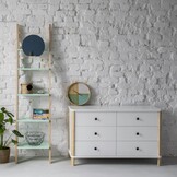 Ladekast Ashme | 6 lades | Hoogte 70 cm | Breedte 114 cm | Diepte 45 cm | Essenhout & MDF